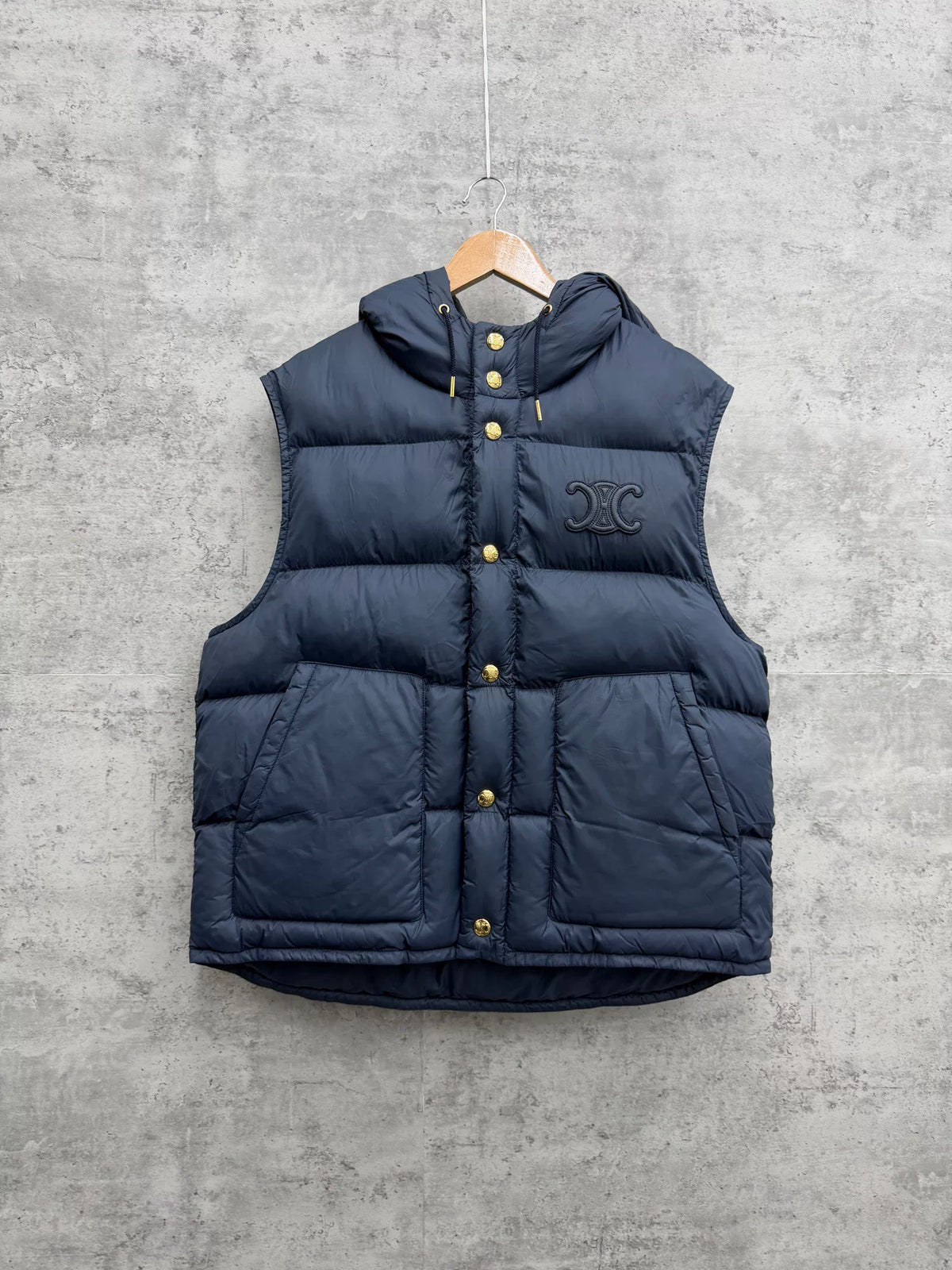 Celine Arc de Triomphe Hooded Down Jacket