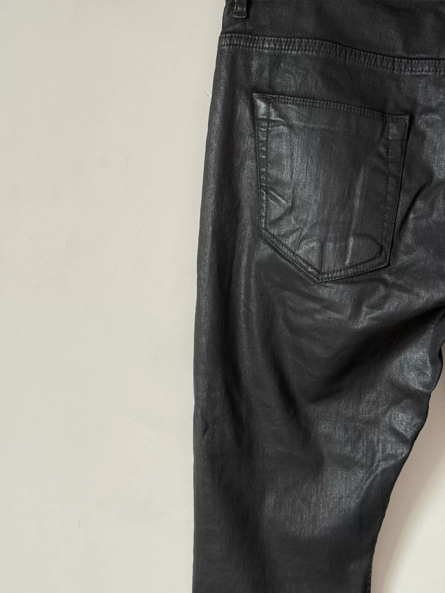 Rick Owens Black Wax Pants