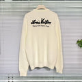 Louis Vuitton Sweater Embroidered Logo Color-Block Off-White Knit Sweater