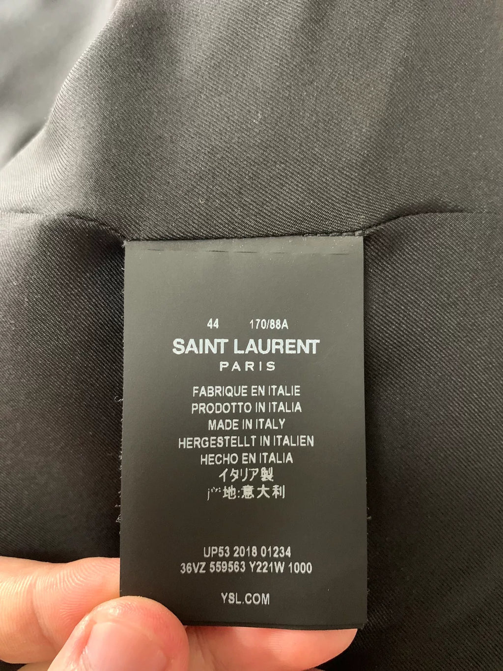Saint Laurent 19SS Runway Black Striped Double-Breasted Suit