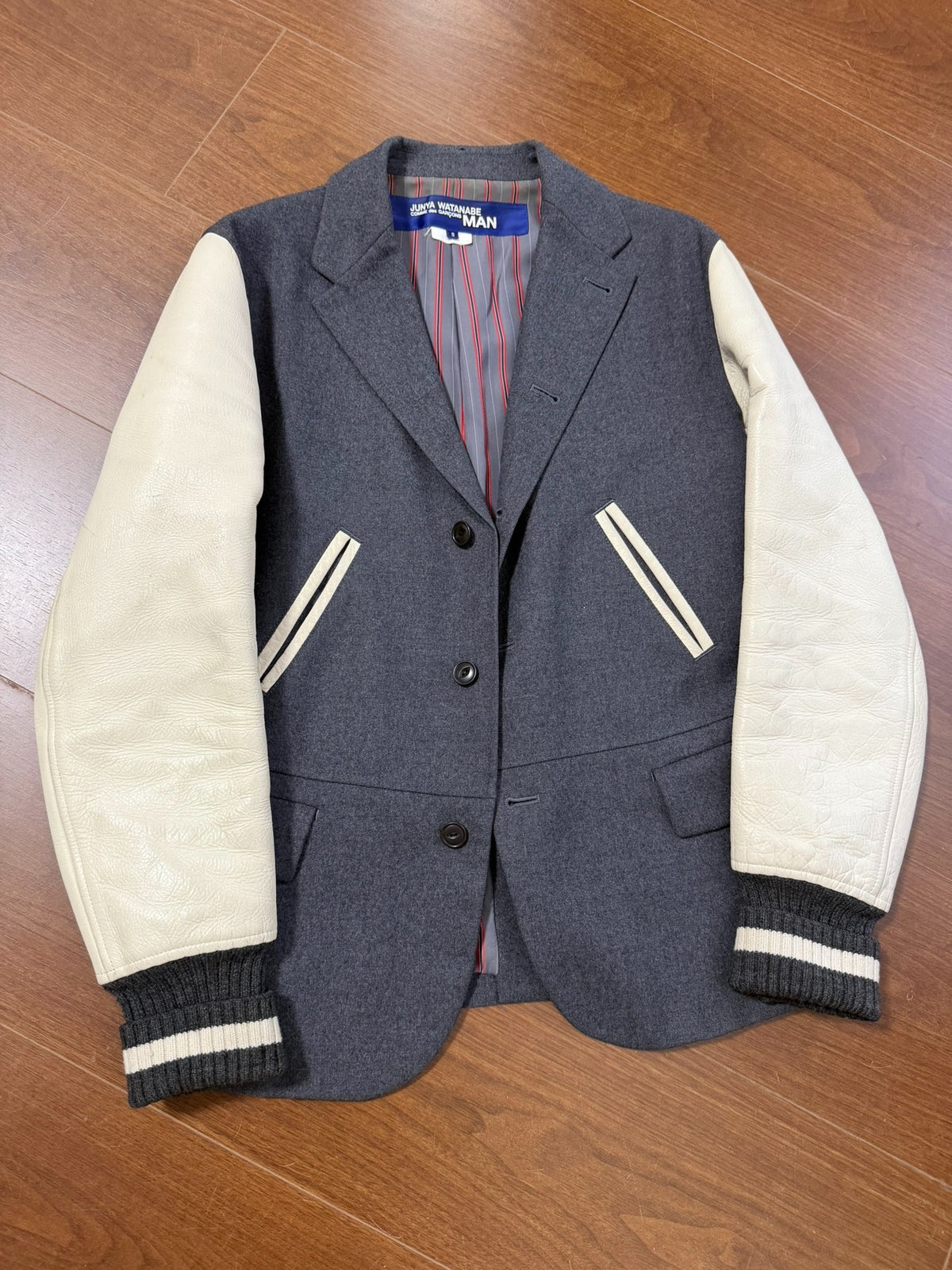 Junya Watanabe 08AW gun collar suit baseball jacket pilot leather jacket