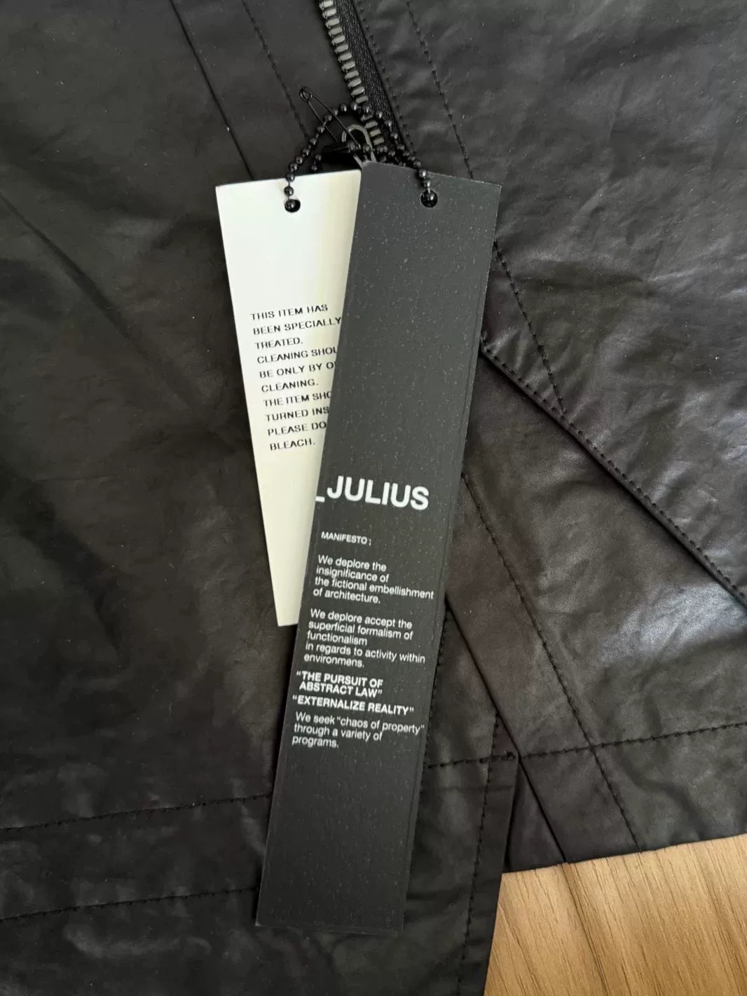 Julius SS23 Coated Deconstructed Stand-Collar Vest