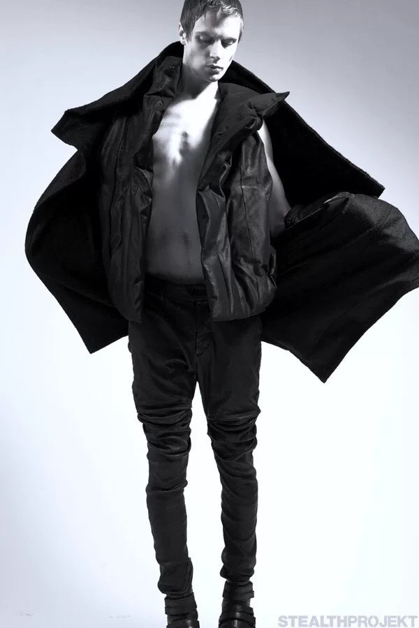 Julius Down Distressed Vest Jacket