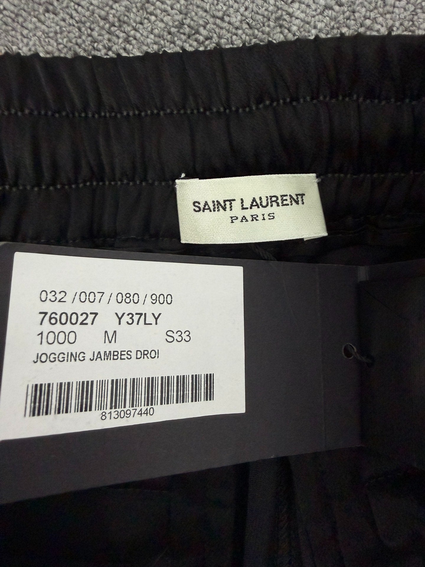 Saint Laurent Slp23fw Black Velvet Pants