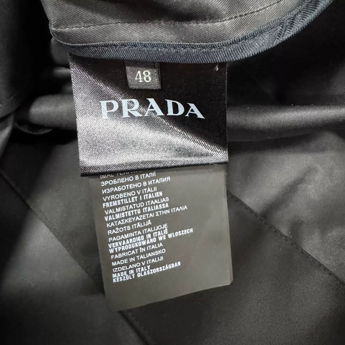 Prada Belted Trench Lapel Coat