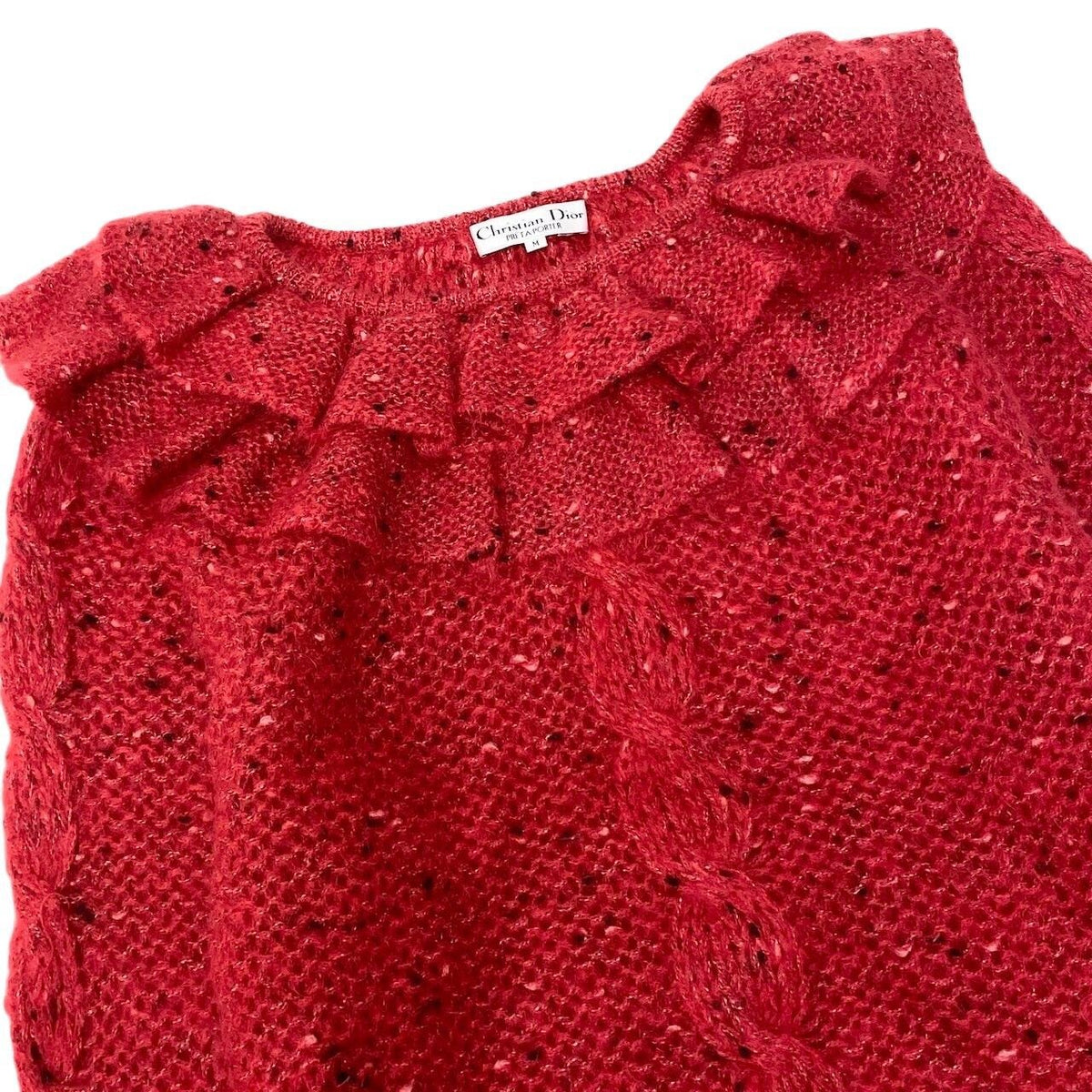 Dior Ruffled Collar Knit Sweater