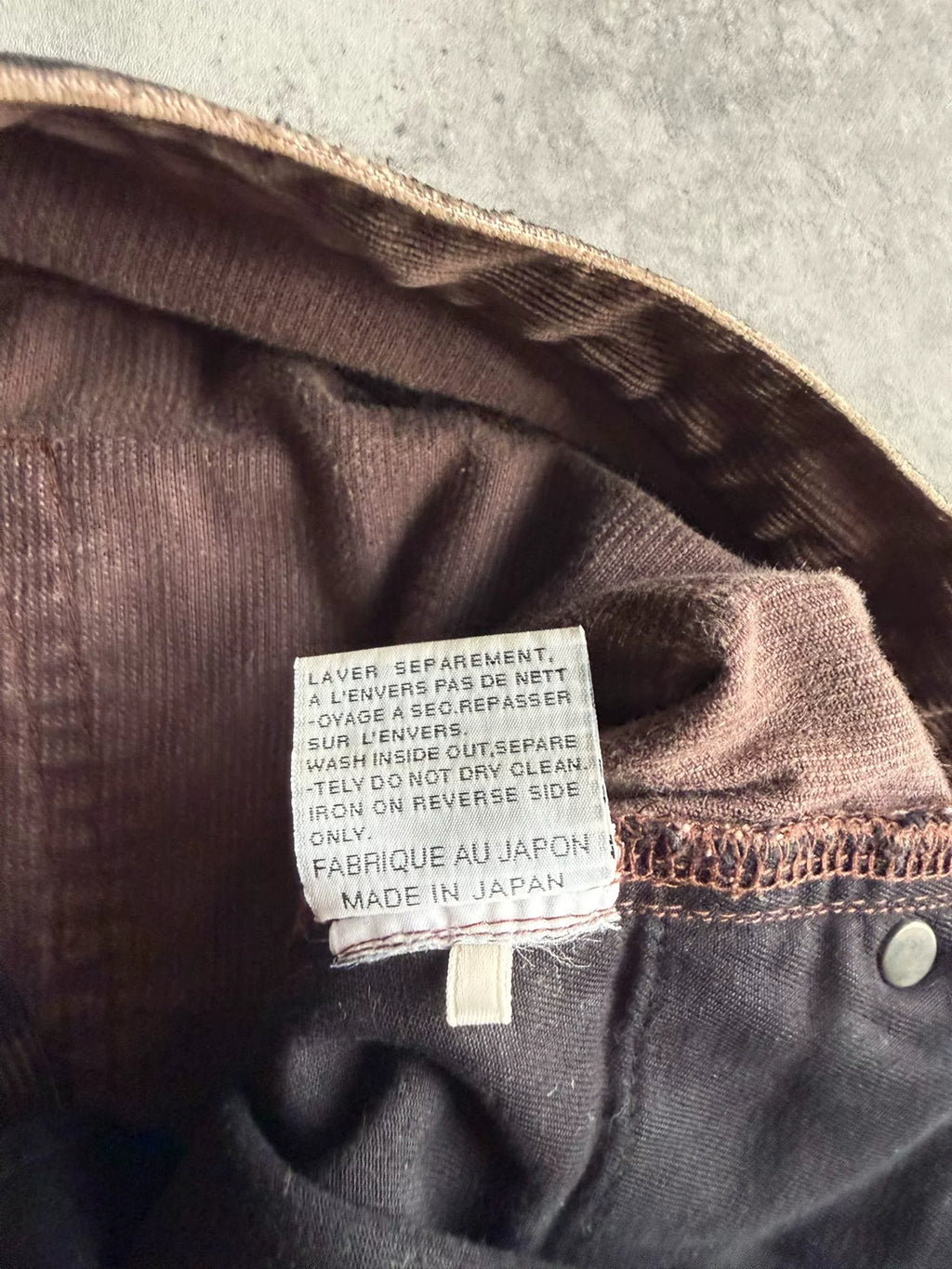 Dior Homme 07SS Hedi Slimane Washed Corduroy Claw Jeans by Hedi Slimane