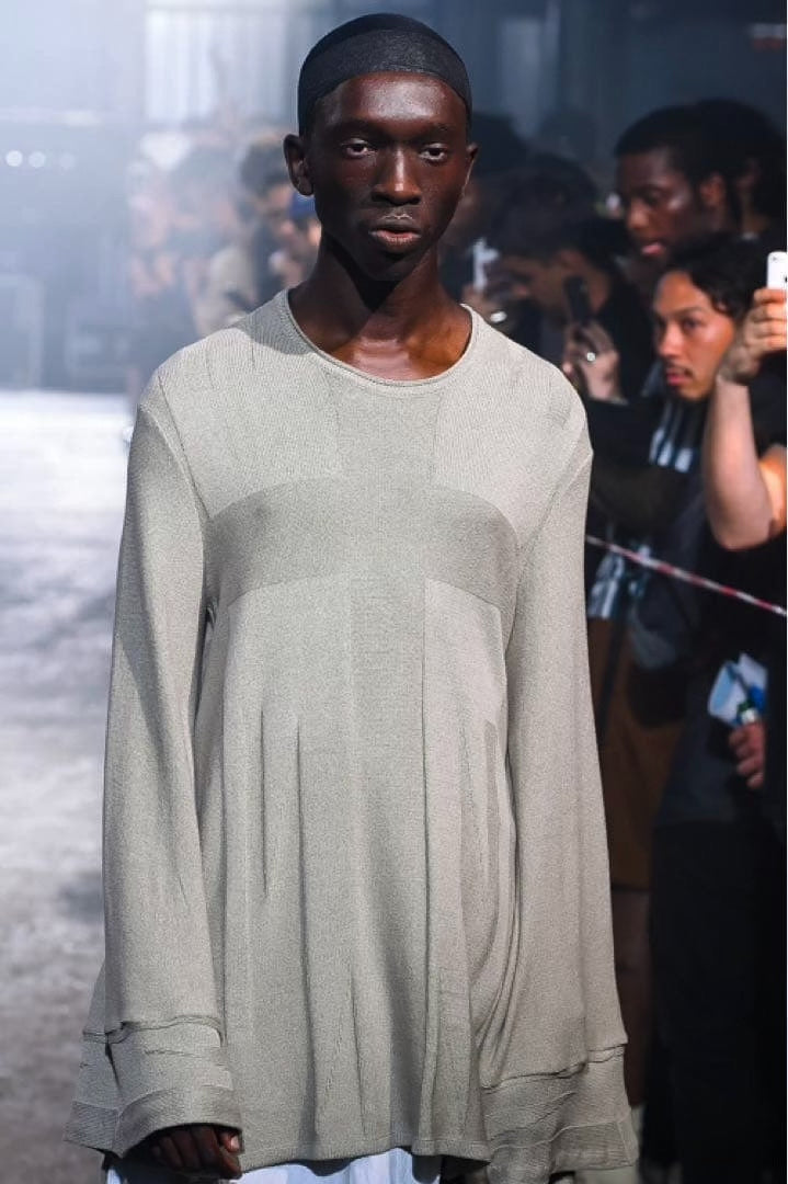 Julius Long Sleeve Top Knit Khaki Sweatshirt