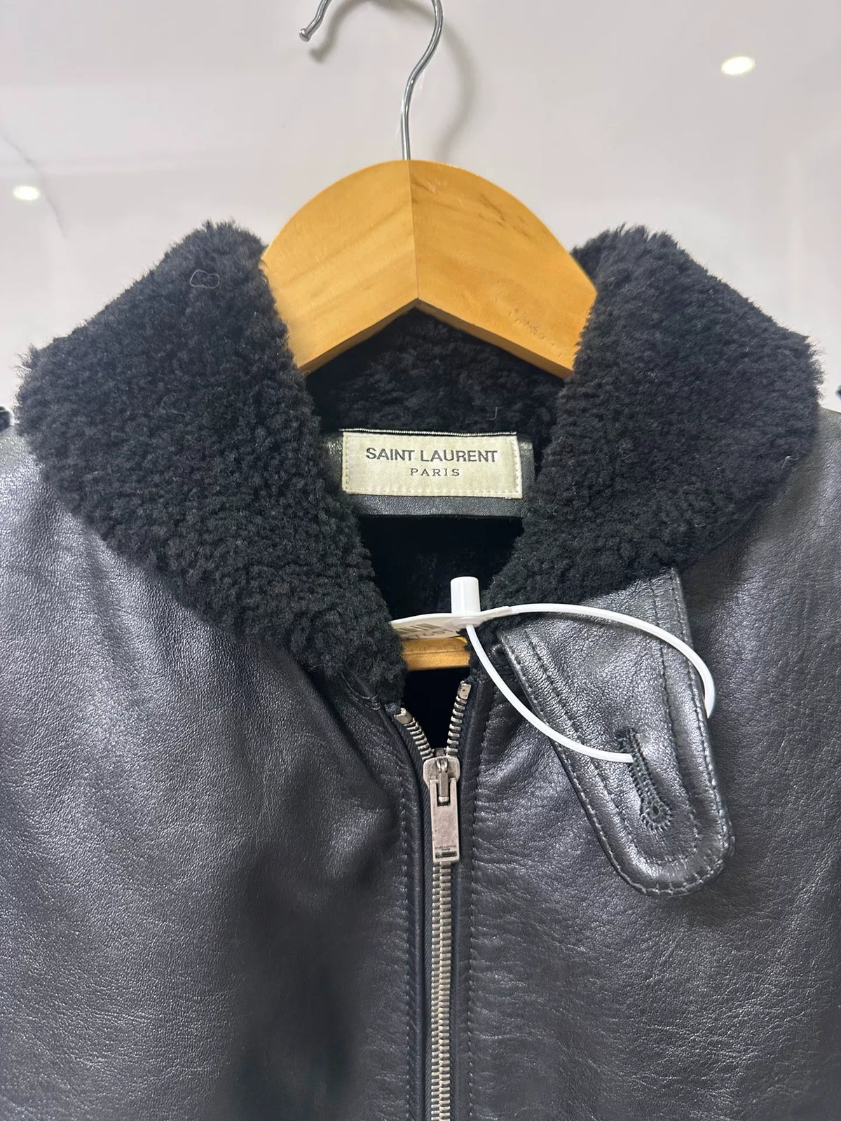 Saint Laurent Black MA-1 Leather Jacket