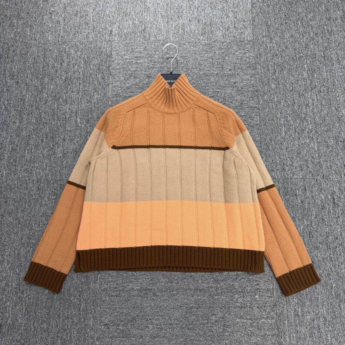 Loro Piana BABYCASHMERE Three-Color Patchwork Cashmere Knit Sweater