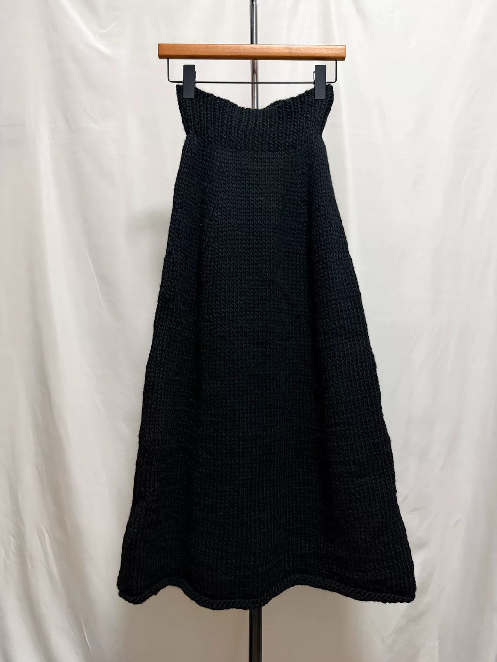 Comme Des Garcons Tricot Midi Black Skirt