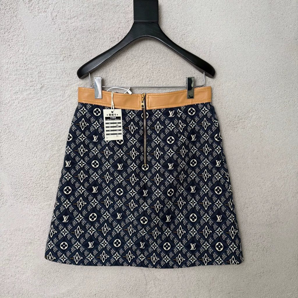 Louis Vuitton LV Logo all-over print 1854 series A-line casual skirt