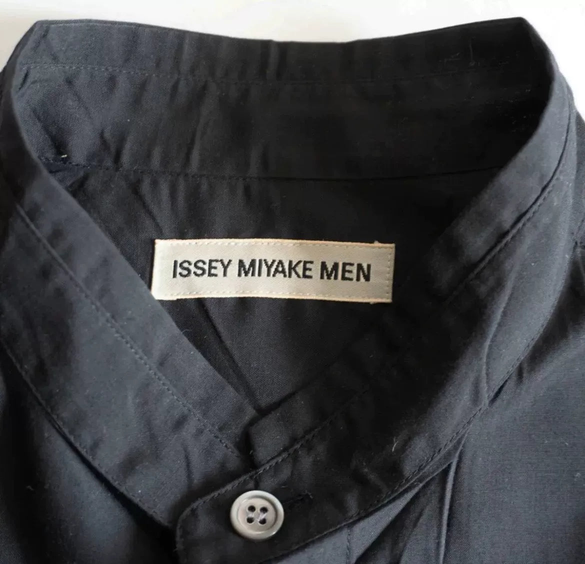 Issey Miyake Black Pleated Long Sleeve Shirt