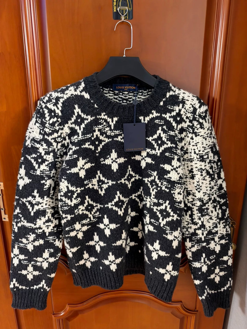 Louis Vuitton Twisted Monogram Crew Neck Wool Sweater
