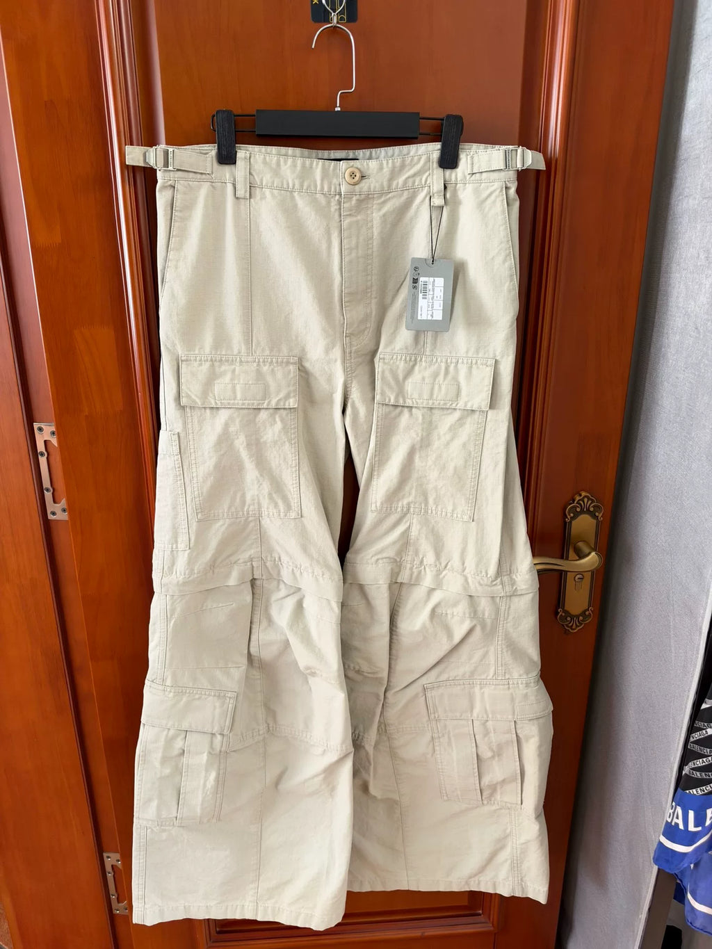 Balenciaga Off-White Detachable Flared Cargo Pants