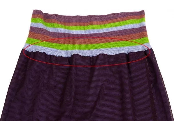 Jean Paul Gaultier Vintage Dark Floral Mesh Skirt