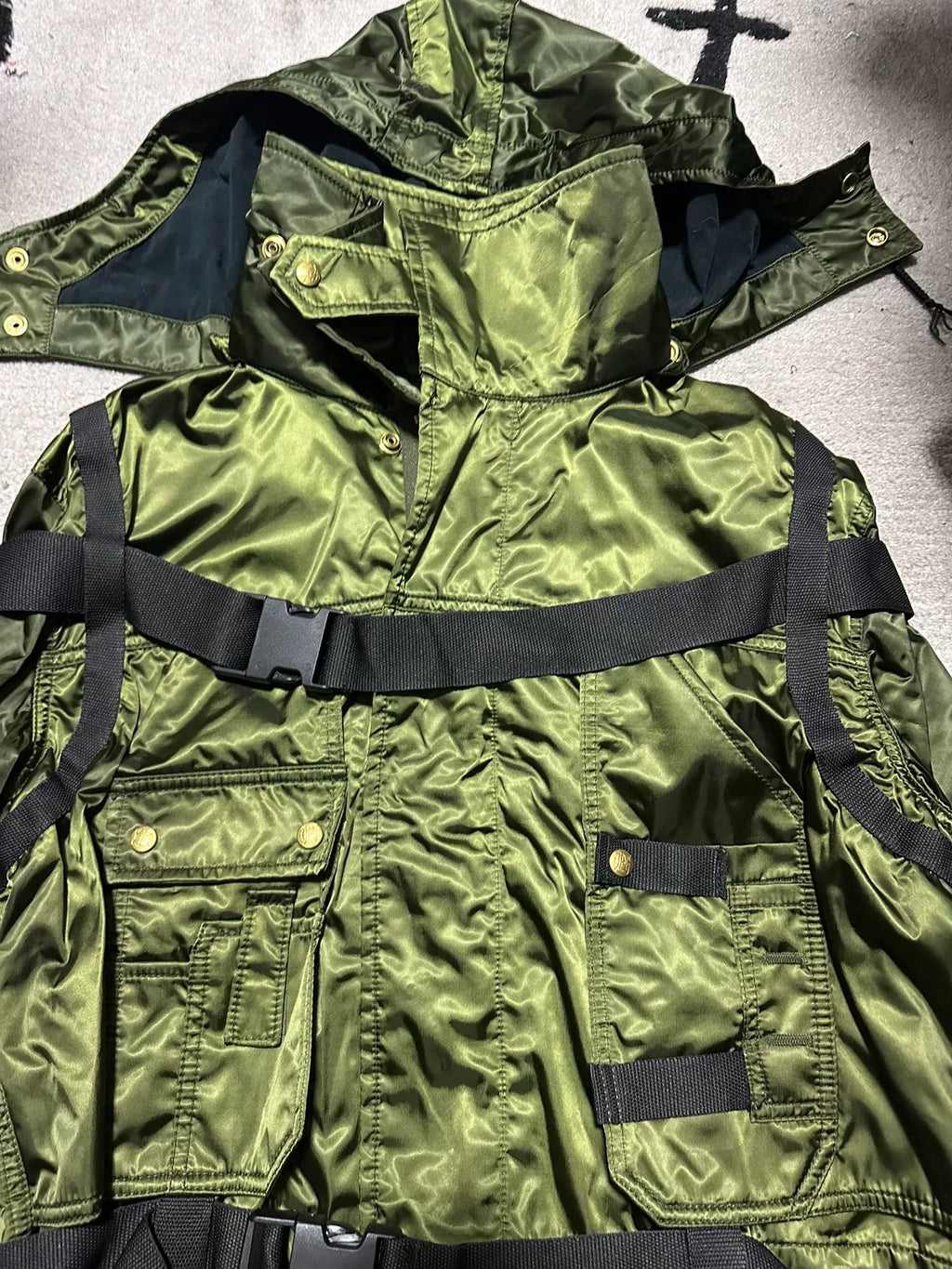 Jean Paul Gaultier AW03 Green Parachute Nylon Jacket