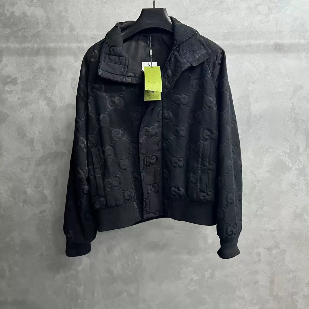 Gucci Black GG Logo Canvas Jacket