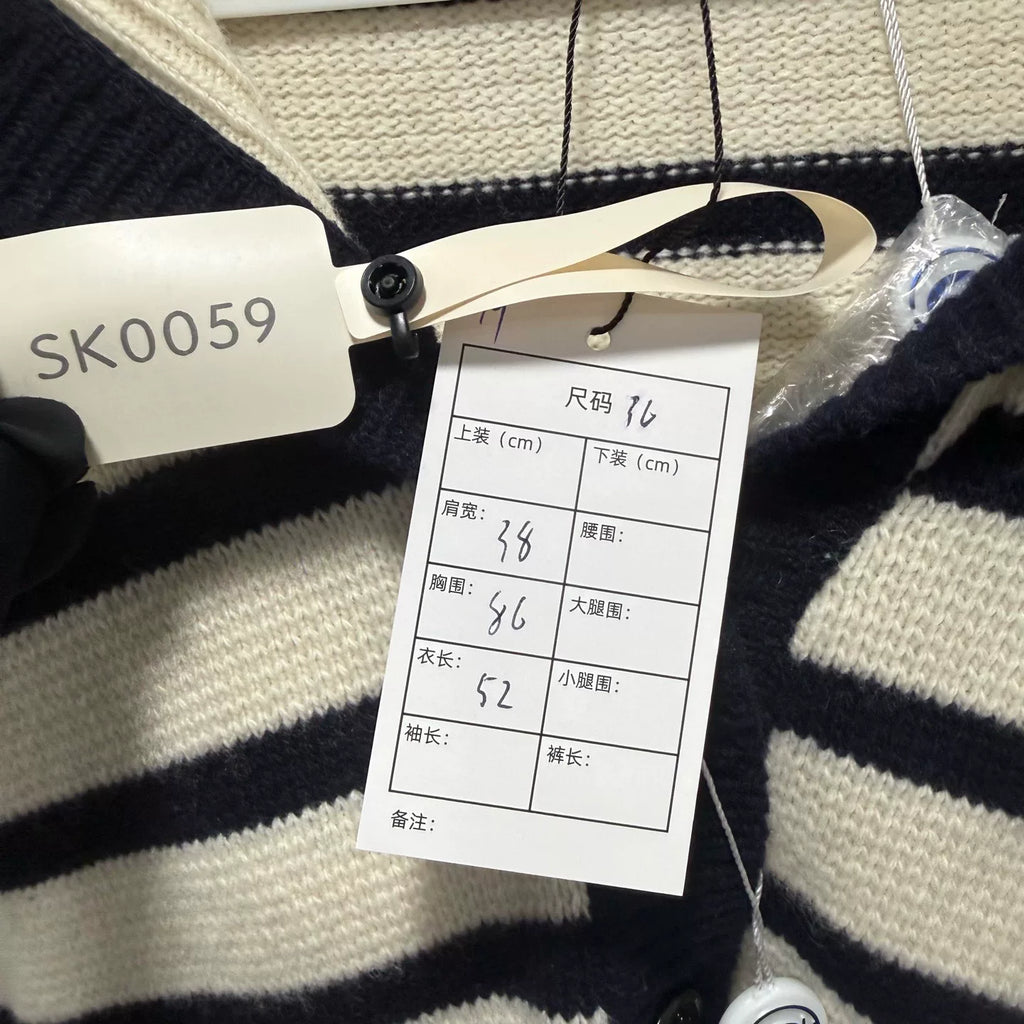 Dior Striped Logo Cardigan