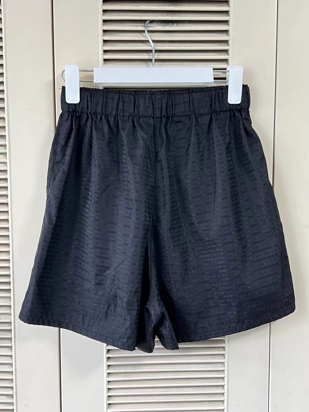 Prada Re-Nylon Triangle Logo Black Shorts