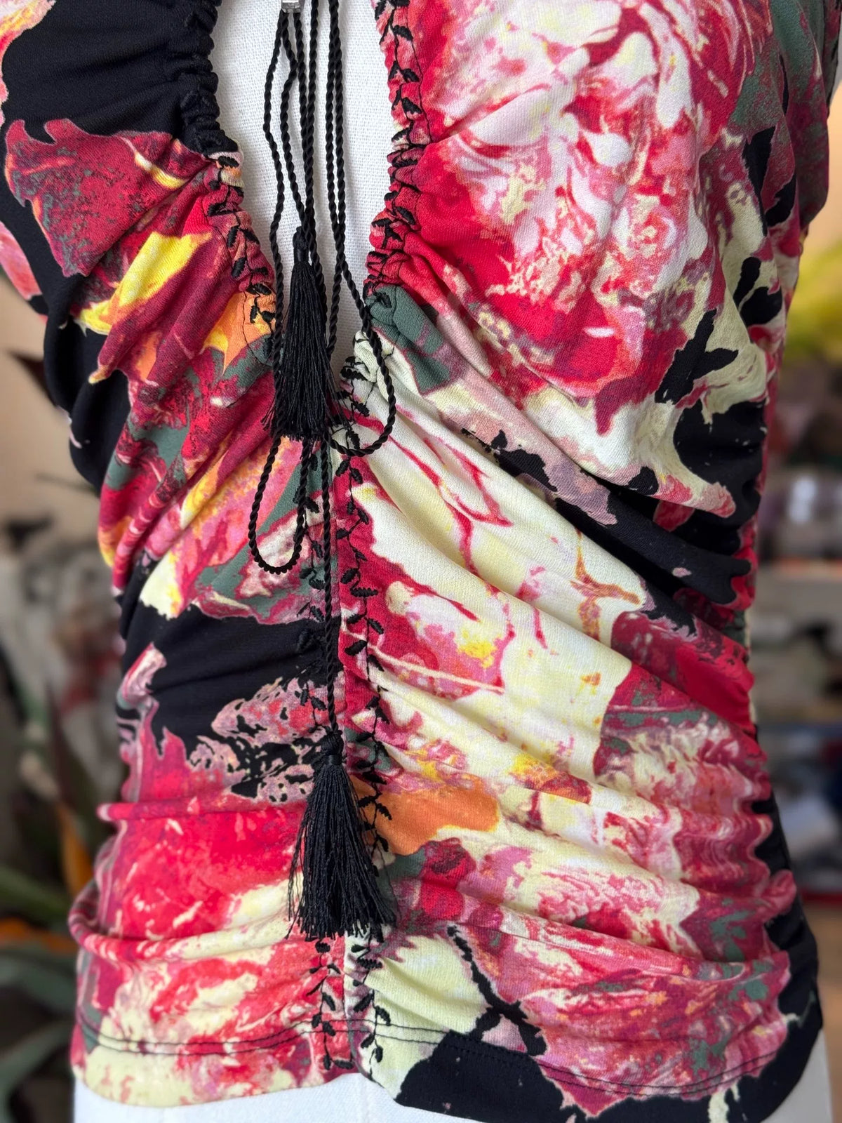 jean paul gaultier Gaultier JPG floral print halter strap top