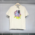 Louis Vuitton Watercolor Floral Cotton White Short Sleeve T-Shirt