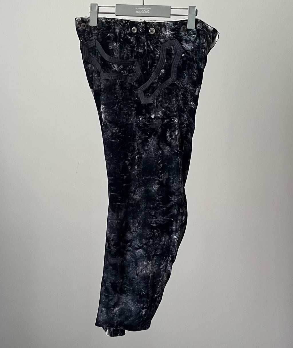 Number Nine 09SS Black Velvet Trousers