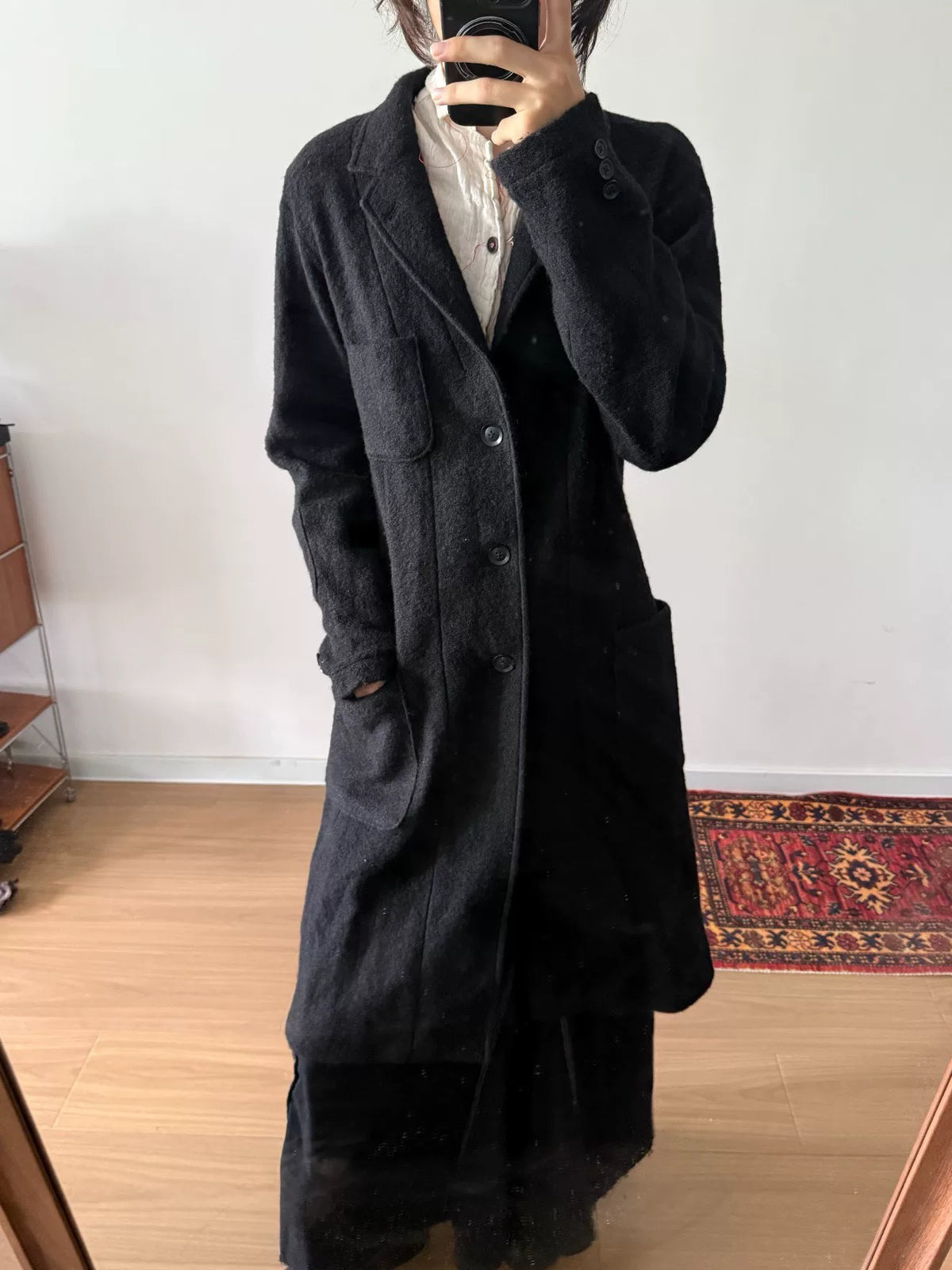 Yohji Yamamoto Costume Wool Blend Coat