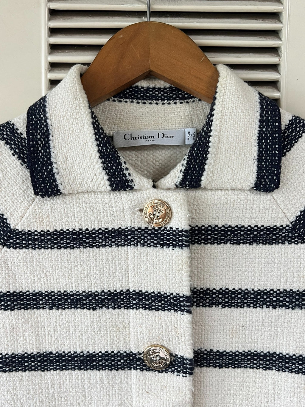 Dior Short Sleeve Striped Jacket
