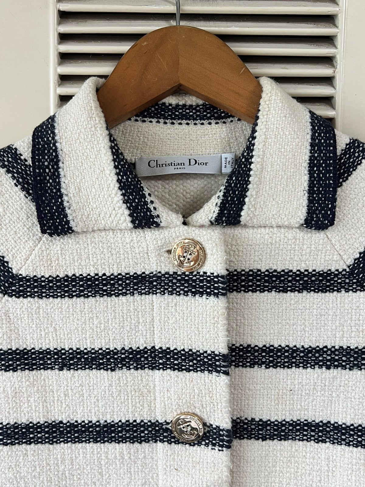 Dior Short Sleeve Striped Jacket