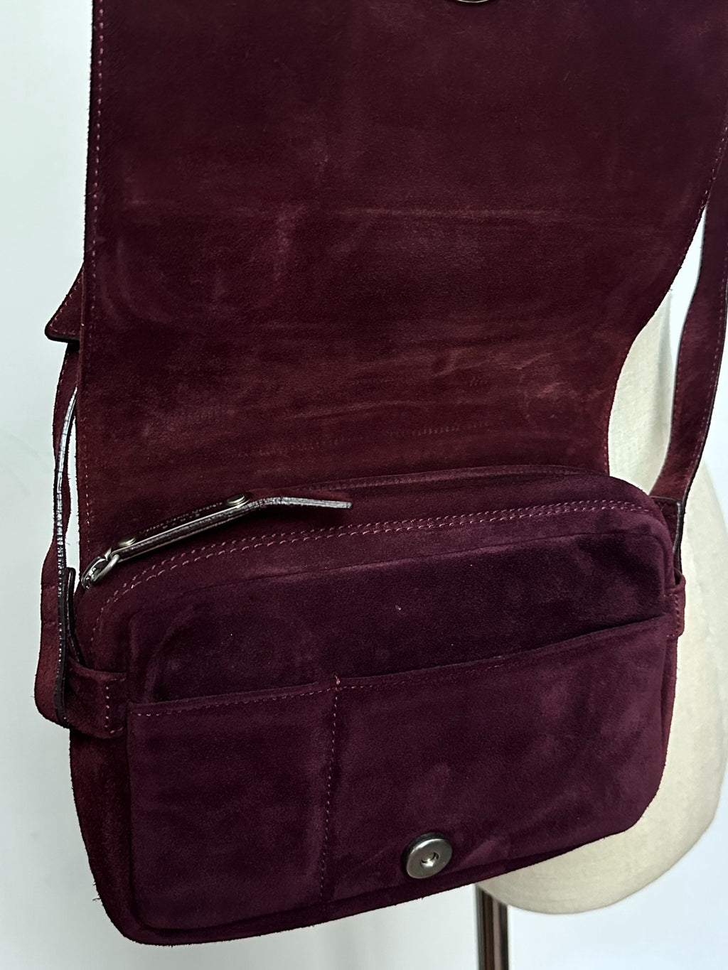 Maison Martin Margiela Scarlet Suede Small Crossbody Bag