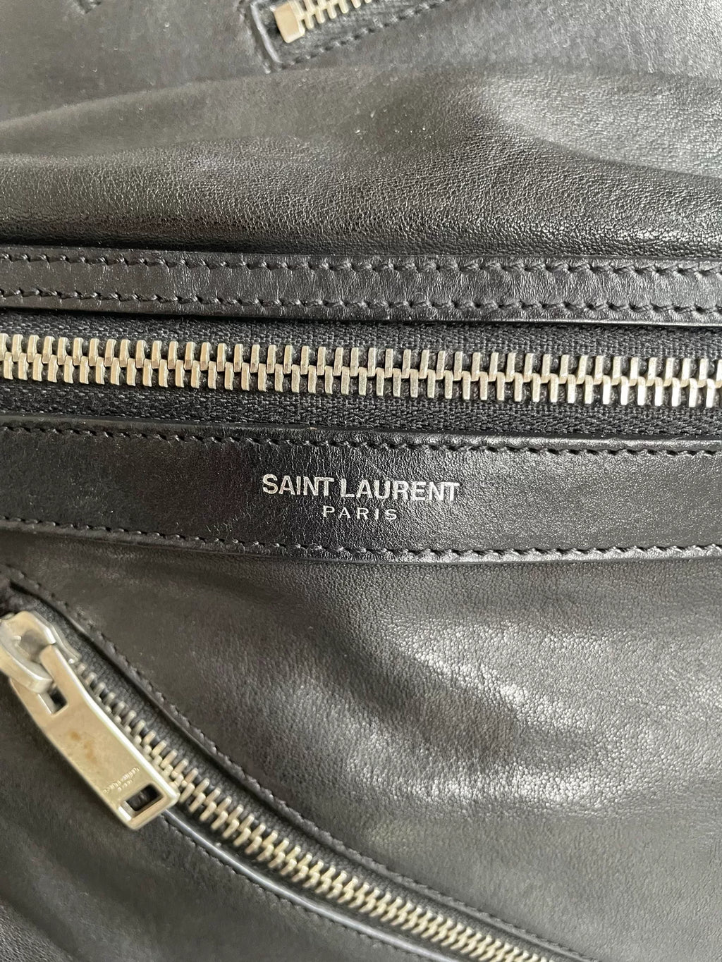 Saint Laurent Paris 14SS Black Multi-Zipper Leather Backpack by Hedi Slimane