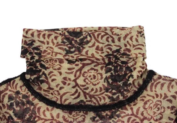 Jean Paul Gaultier Vintage Dark Floral Mesh Top