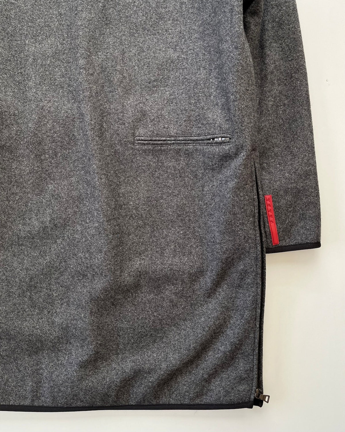 Prada 2000s Grey Wool Coat
