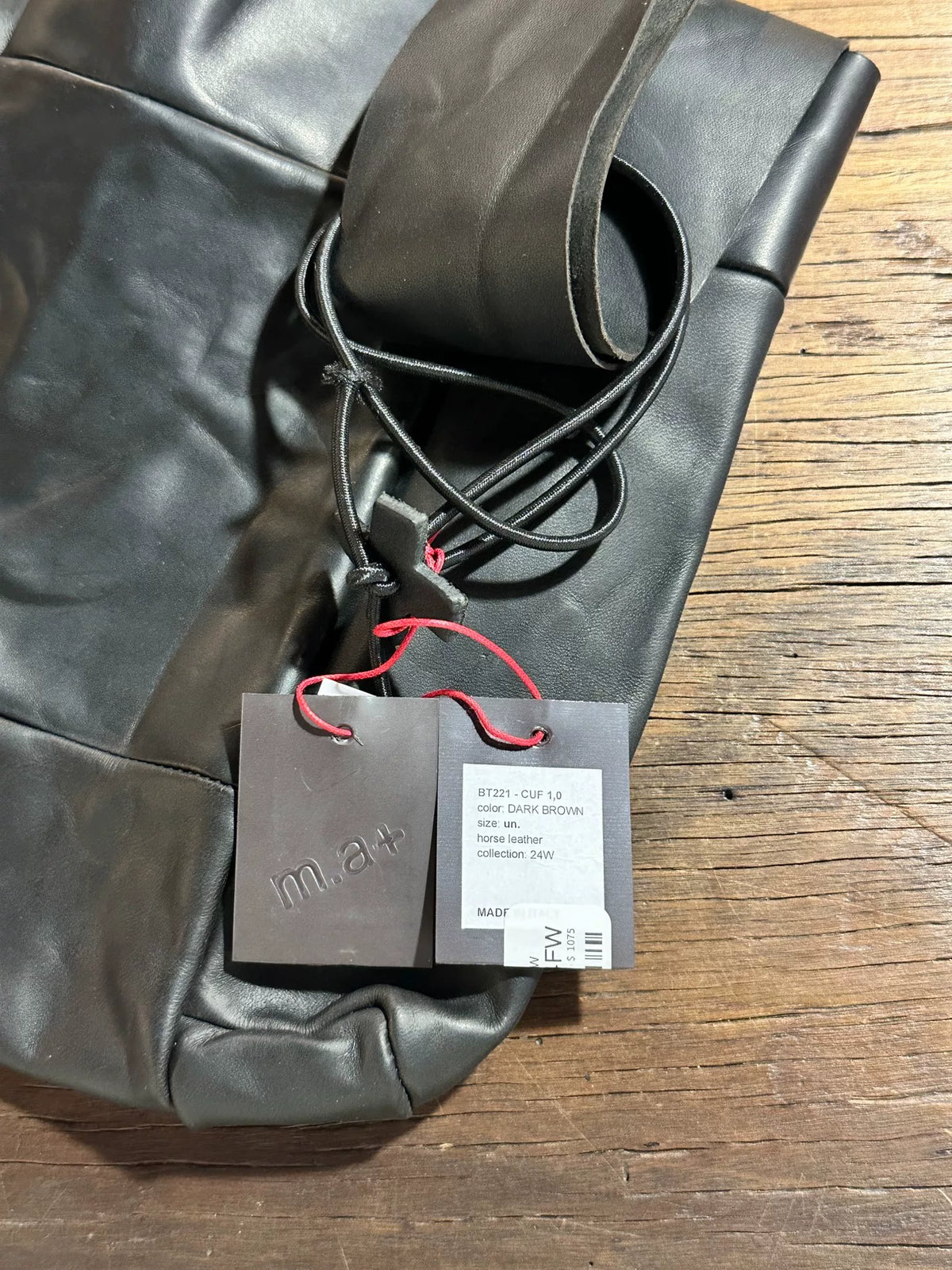 M.A+ FW24 Dark Brown Black Small Tote Bag