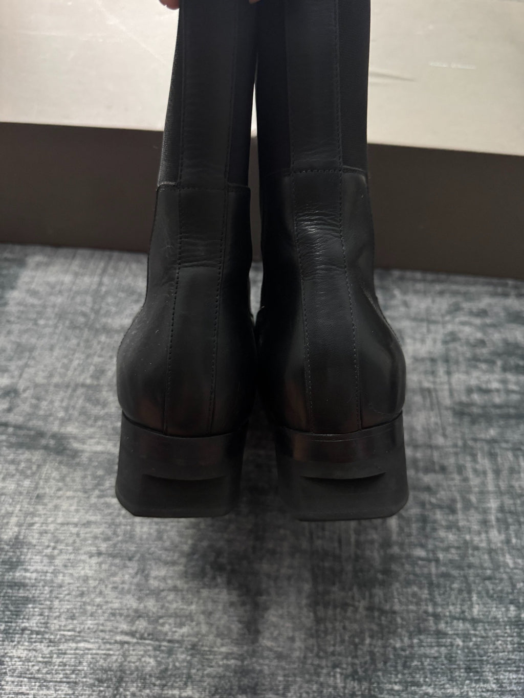 Rick Owens Beatle Ballast Black Round-Toe Boots