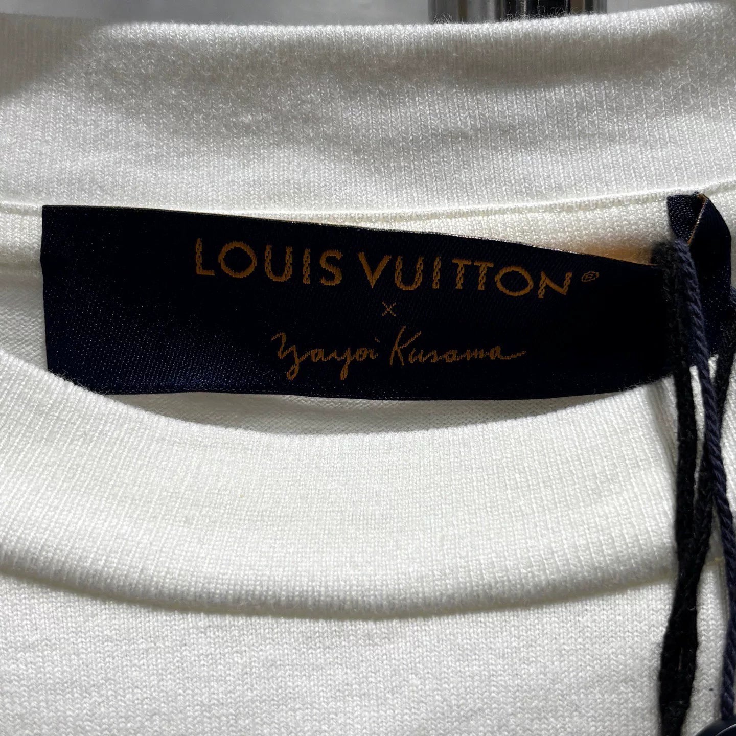 Louis Vuitton Yayoi Kusama Print Logo Polka Dot Cotton White Short Sleeve T-Shirt