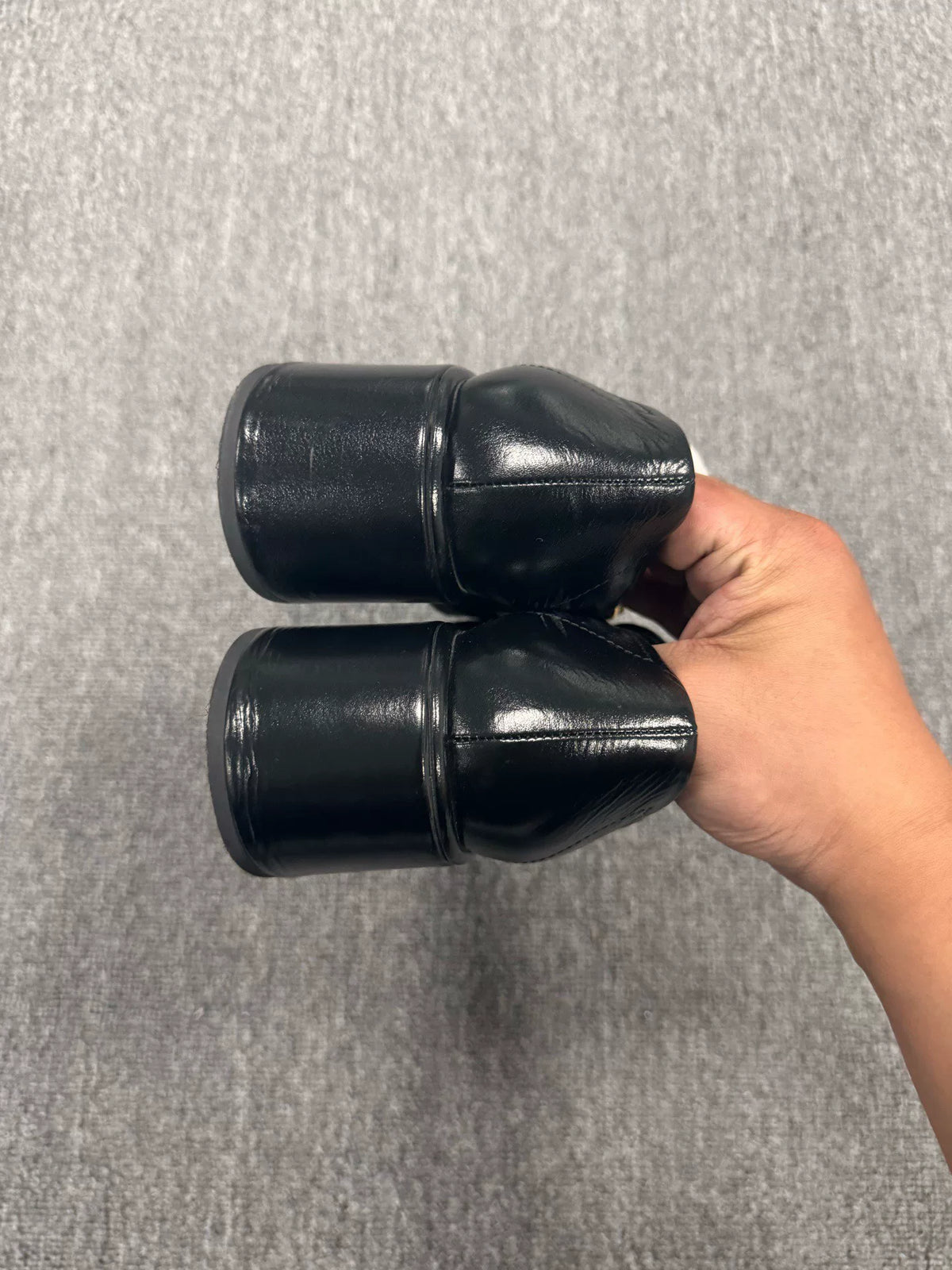 Chanel Black Gold Patent Leather Loafers
