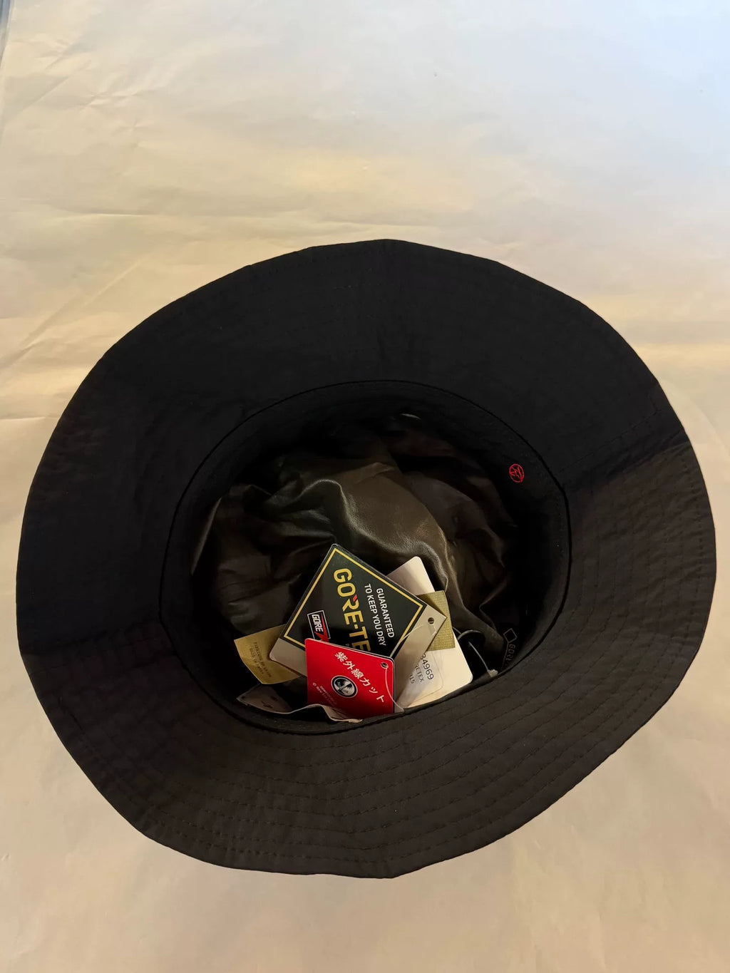 Yohji Yamamoto × New Era Black Gore-tex Signature Logo Fisherman Hat