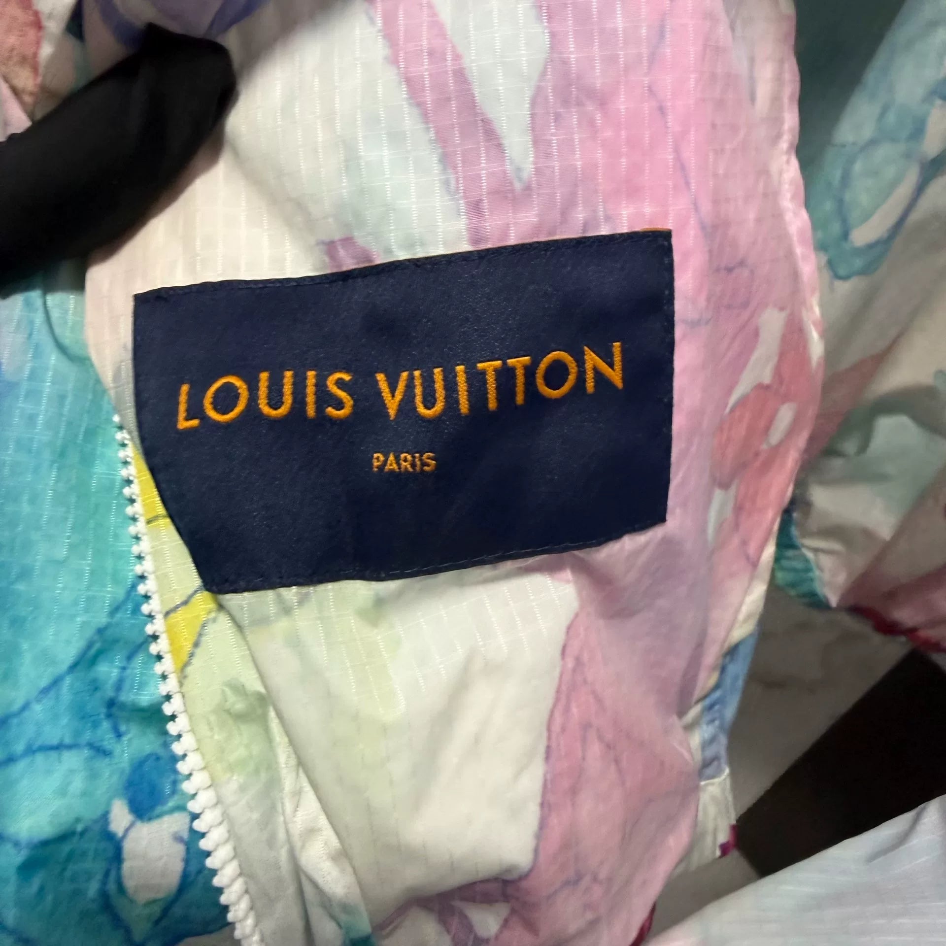 Louis Vuitton Ink Wash Style Zip-Up Hoodie