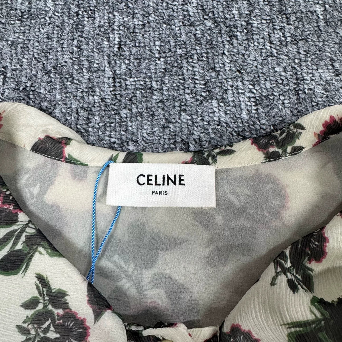Celine Short Sleeve Top Floral All-Over Print Shirt