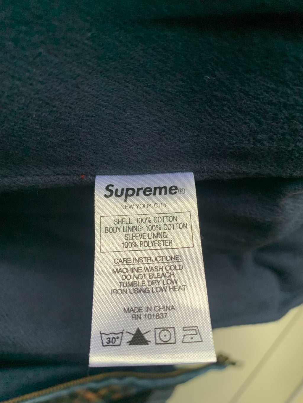 Supreme FW18 Corduroy Patchwork Denim Jacket