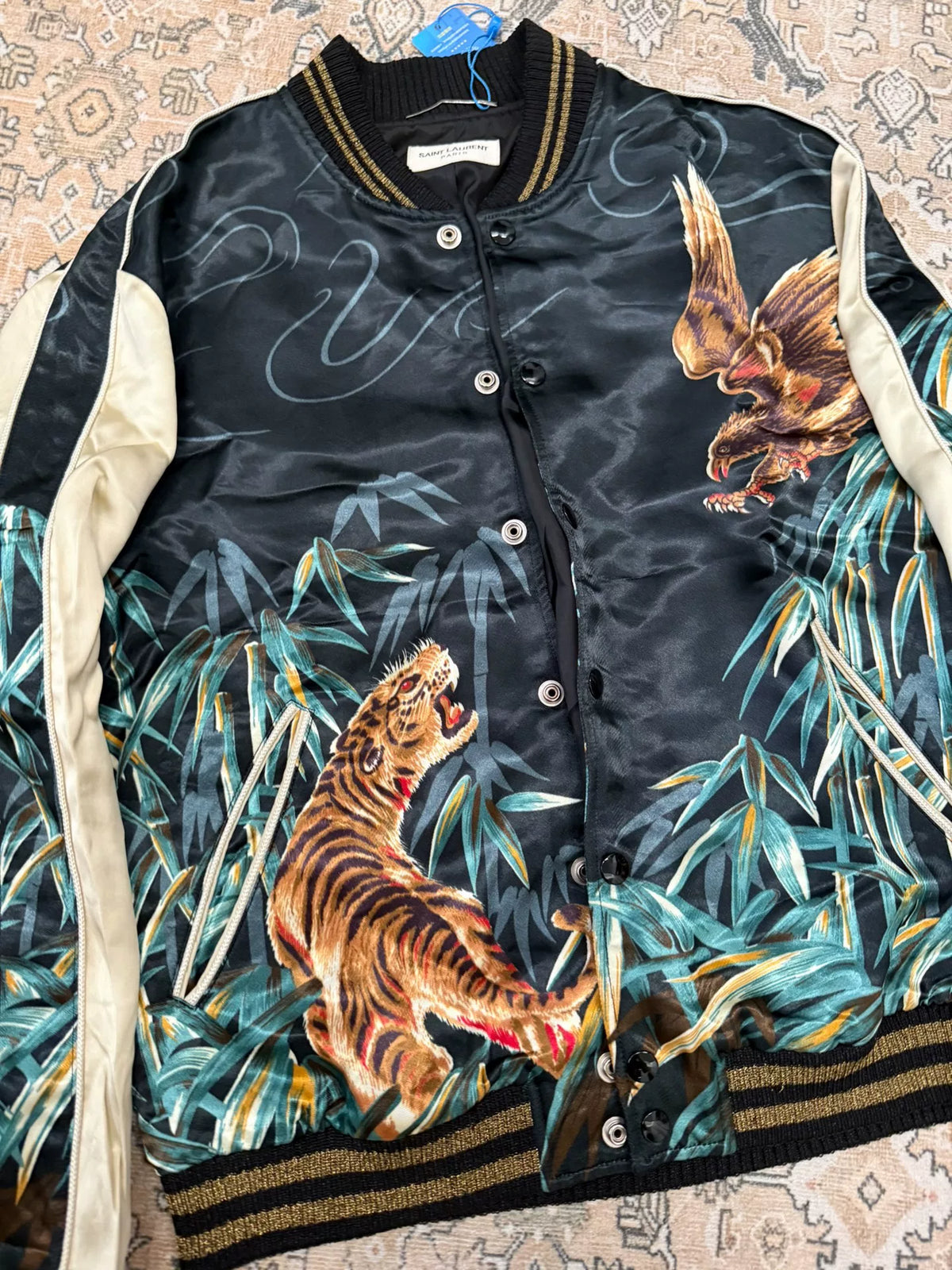 Saint Laurent SS16 Paris Tiger Eagle Jacket