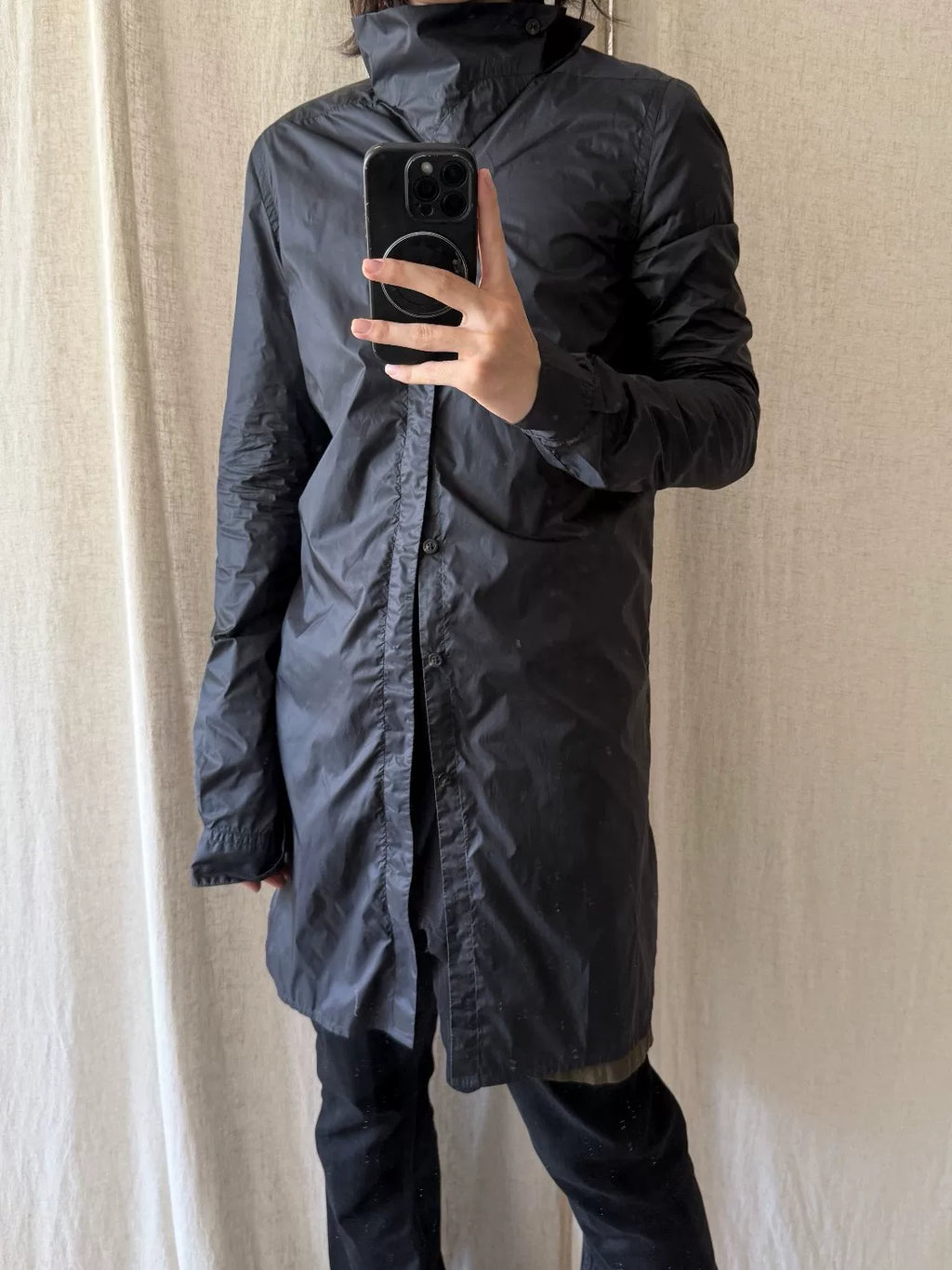 Rick Owens 18fw Nylon Standing Collar Jacket