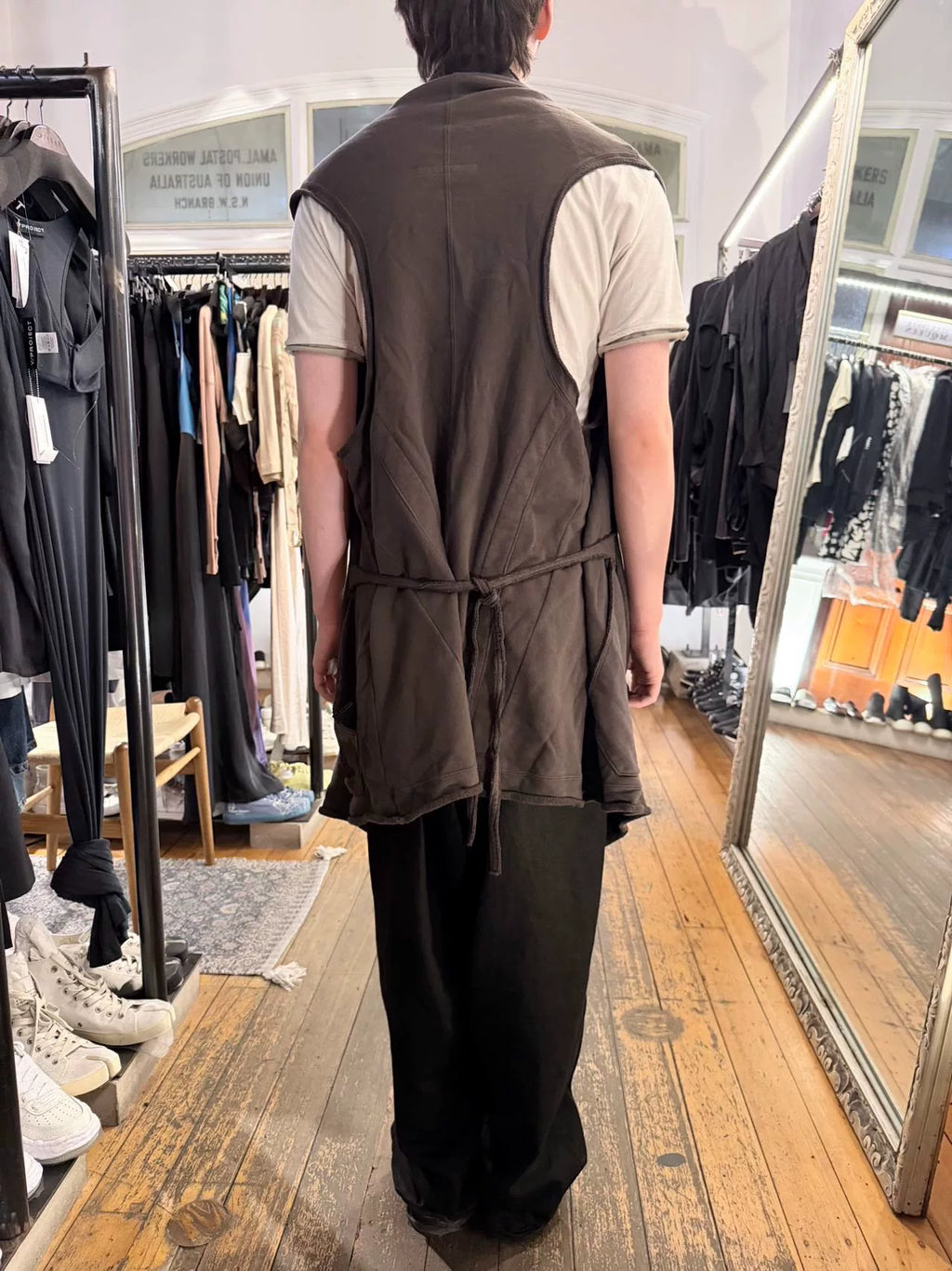 Julius FW10 Goth Ik Grey Zip-Up Cotton Vest