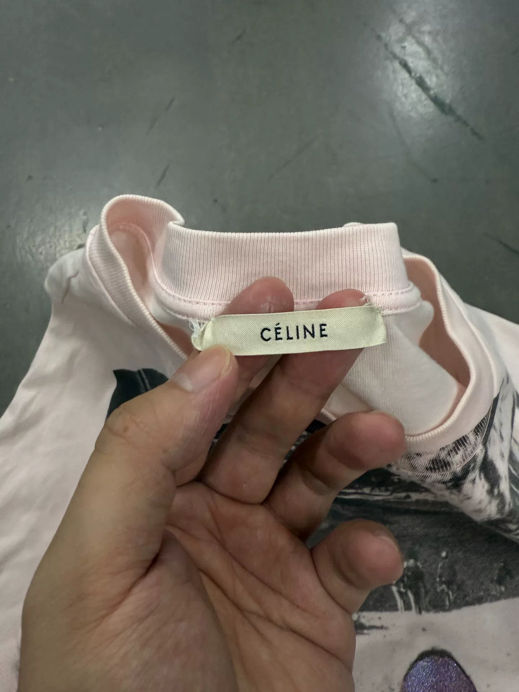 Celine Pink Artistic Portrait Print Short-Sleeve T-Shirt
