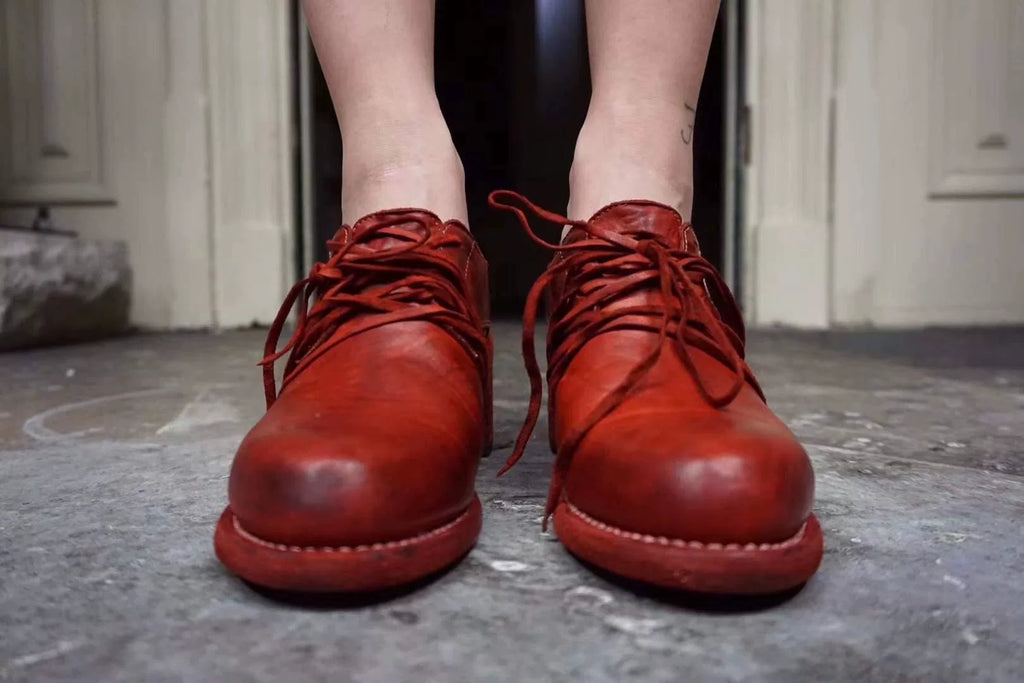 Guidi SS18 Red M82 Horsehide Heels