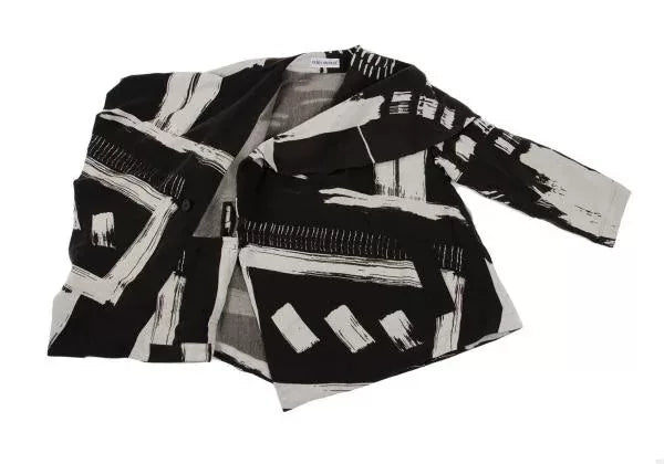Issey Miyake Vintage Black & White Patterned Top