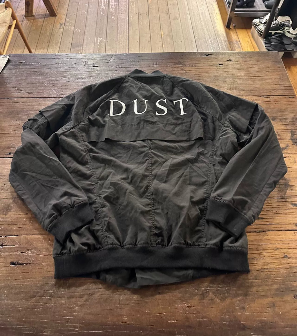 Julius AW17 Black DUST Double-Layer Sleeve Flight Jacket Viscose Cotton Jacket