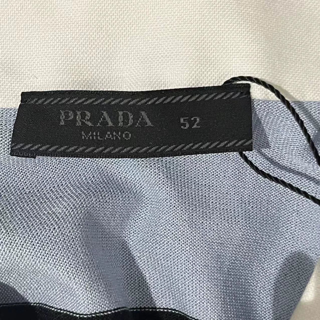Prada Multi-Color Striped Long-Sleeve Polo Shirt